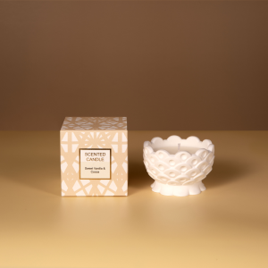 80g scented candle in plaster jar