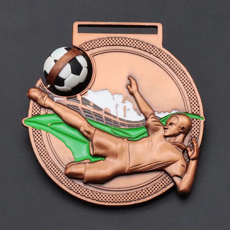 Football Sport Soccer Medal (6) Custom Metal Awards Combination Souvenir Football Sport Soccer Medal - Image 1