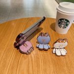 Hot Desktop Cute Cartoon Brown Bear Lazy Ring Buckle Mobile Phone Stand Phone Holders