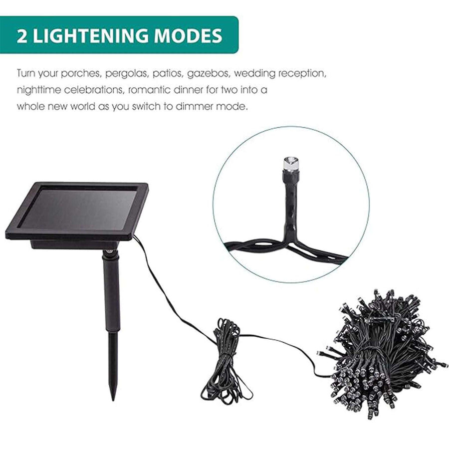 NEKEPY 1 Pack Solar String Lights Outdoor 72ft 250 LED Solar Fairy String Lights (Colour) - Image 2