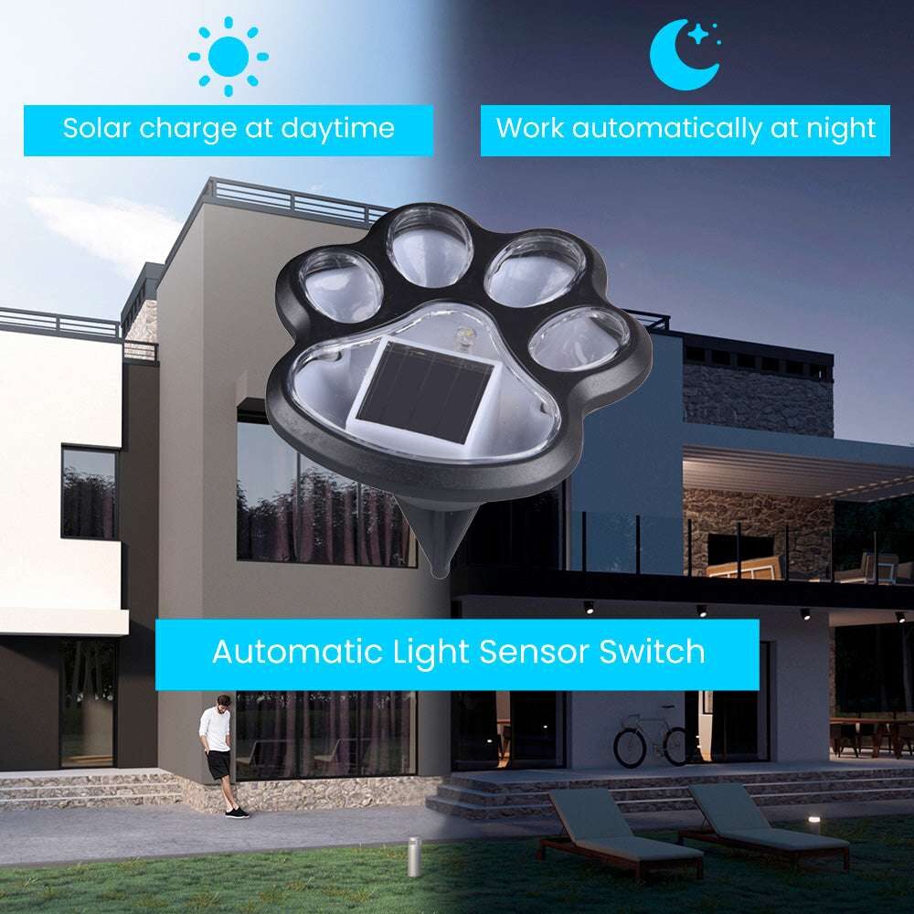 NEKEPY Solar Paw Lights Outdoor Waterproof Landscape LED Light - 2 Pack - Image 3
