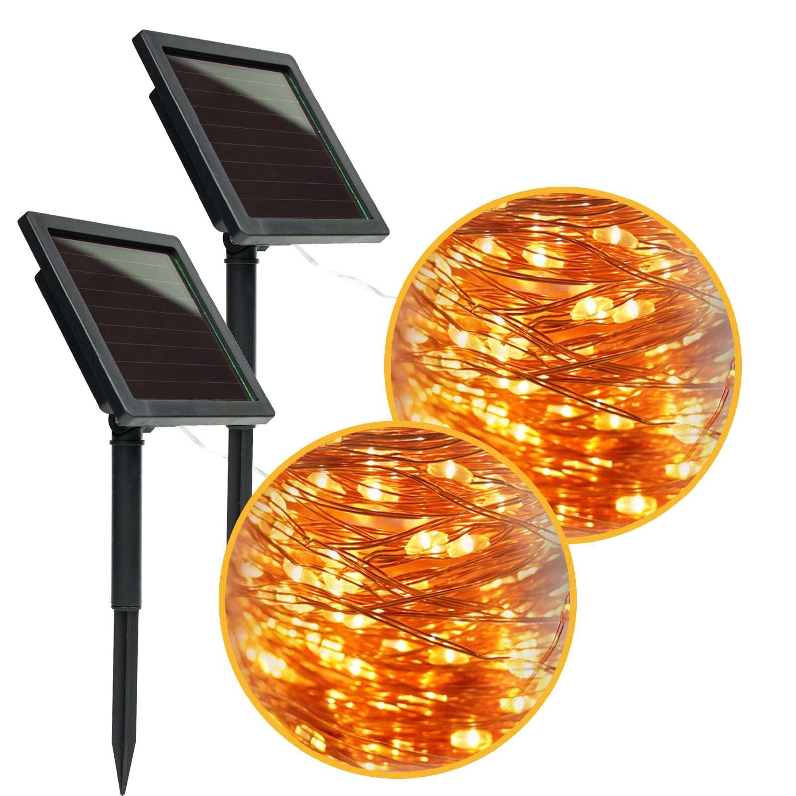 Nekepy Super-Long Solar String Lights Outdoor 8 Light Modes Solar Lights for Patio Garden House and Pool Waterproof Tree Copper Wire Solar Light 1800mAh Battery Powered Solar Light - Image 4
