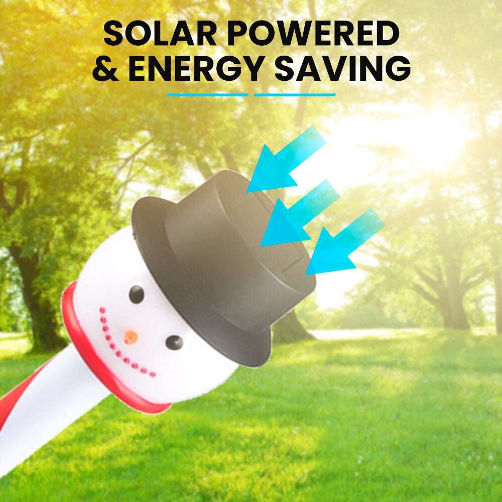 NEKEPY Solar Christmas LED Lights Snowman Outdoor Waterproof Landscape - 1 Pack - Image 4
