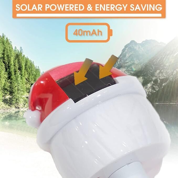 NEKEPY 4 Pack Solar Christmas Lights Outdoor Waterproof Landscape LED Light (Santa Claus) - Image 5