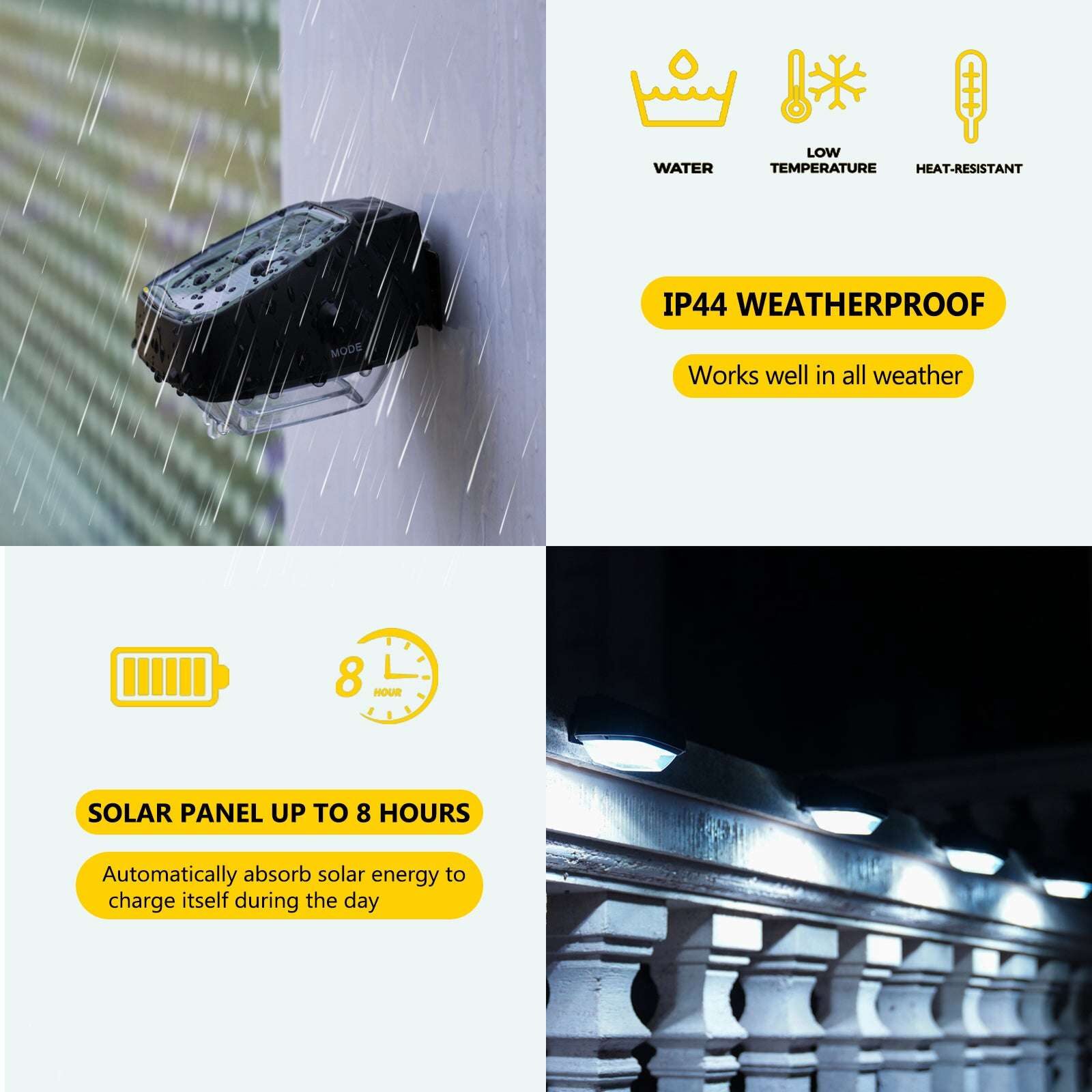 Nekepy Solar Light Outdoor Quick Charge Rainbow Light Garden Waterproof Hanging Light Hue Sensor Pool Light Wire-Free and Auto on/Off Outdoor Light 7 Unique Colors and 3Shift Modes Light - Image 5