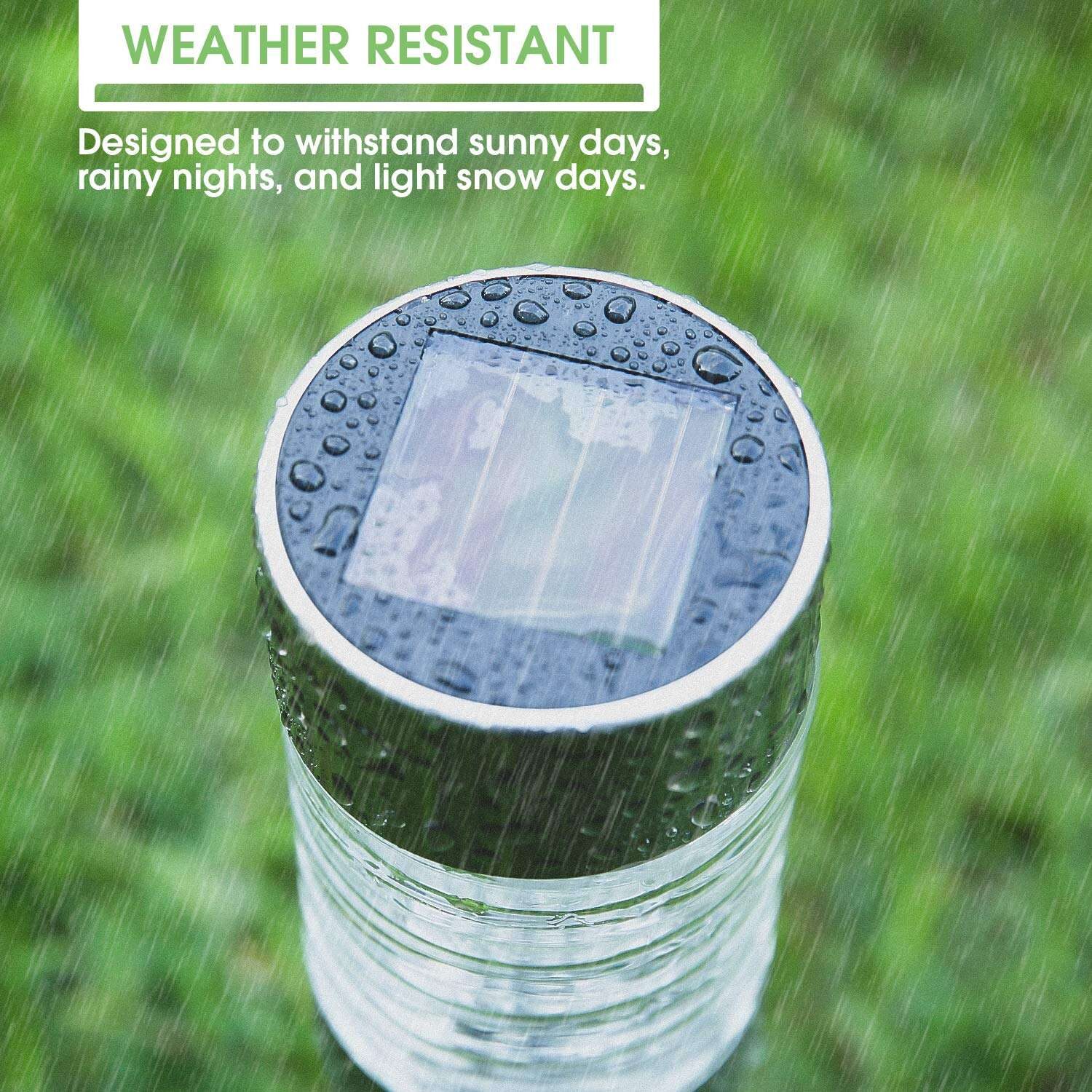 Nekepy Solar Lights Outdoor 6 Pack Stainless Steel Pathway Waterproof Landscape Light LED Garden Lights Solar Powered for Pathway Walkway Patio Yard Driveway Decorations - Image 5