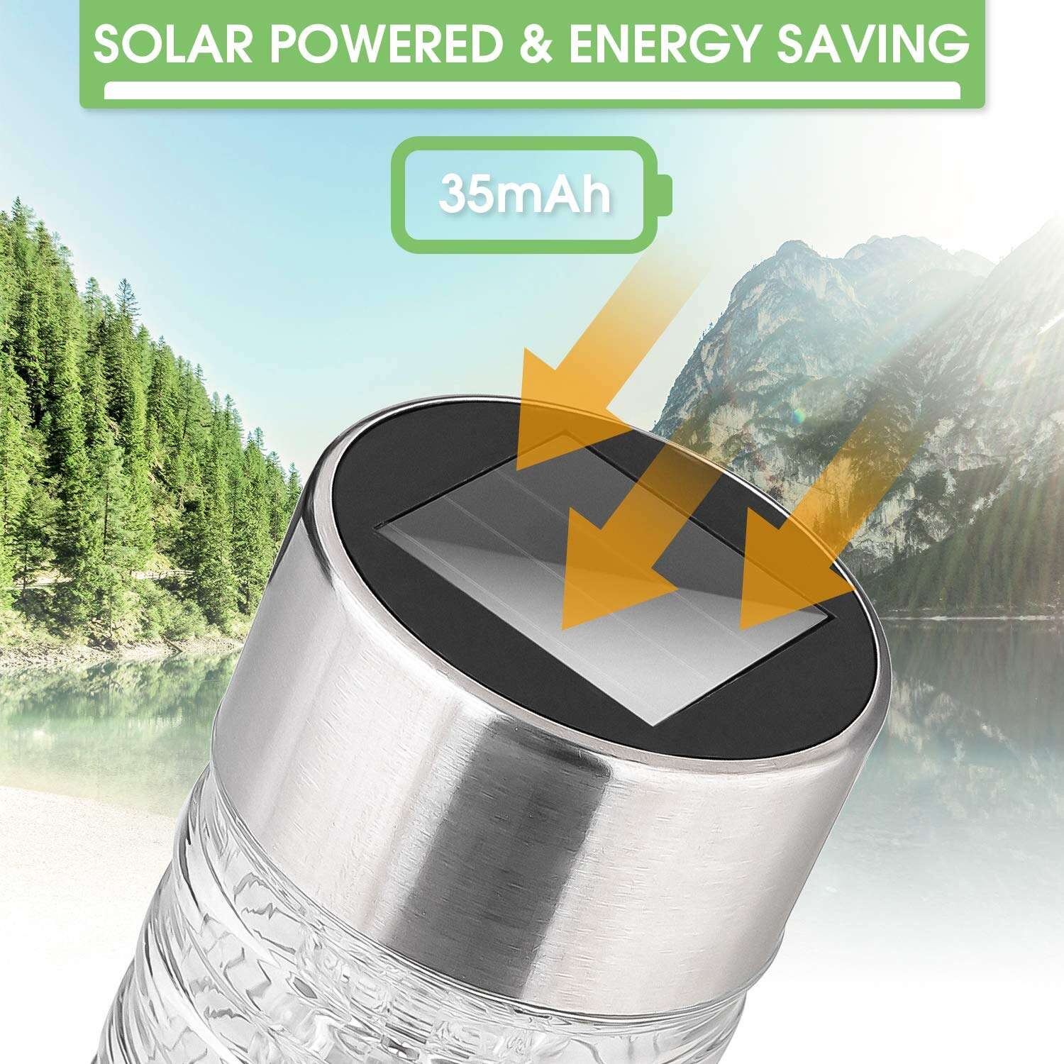 Nekepy Solar Lights Outdoor 6 Pack Stainless Steel Pathway Waterproof Landscape Light LED Garden Lights Solar Powered for Pathway Walkway Patio Yard Driveway Decorations - Image 6