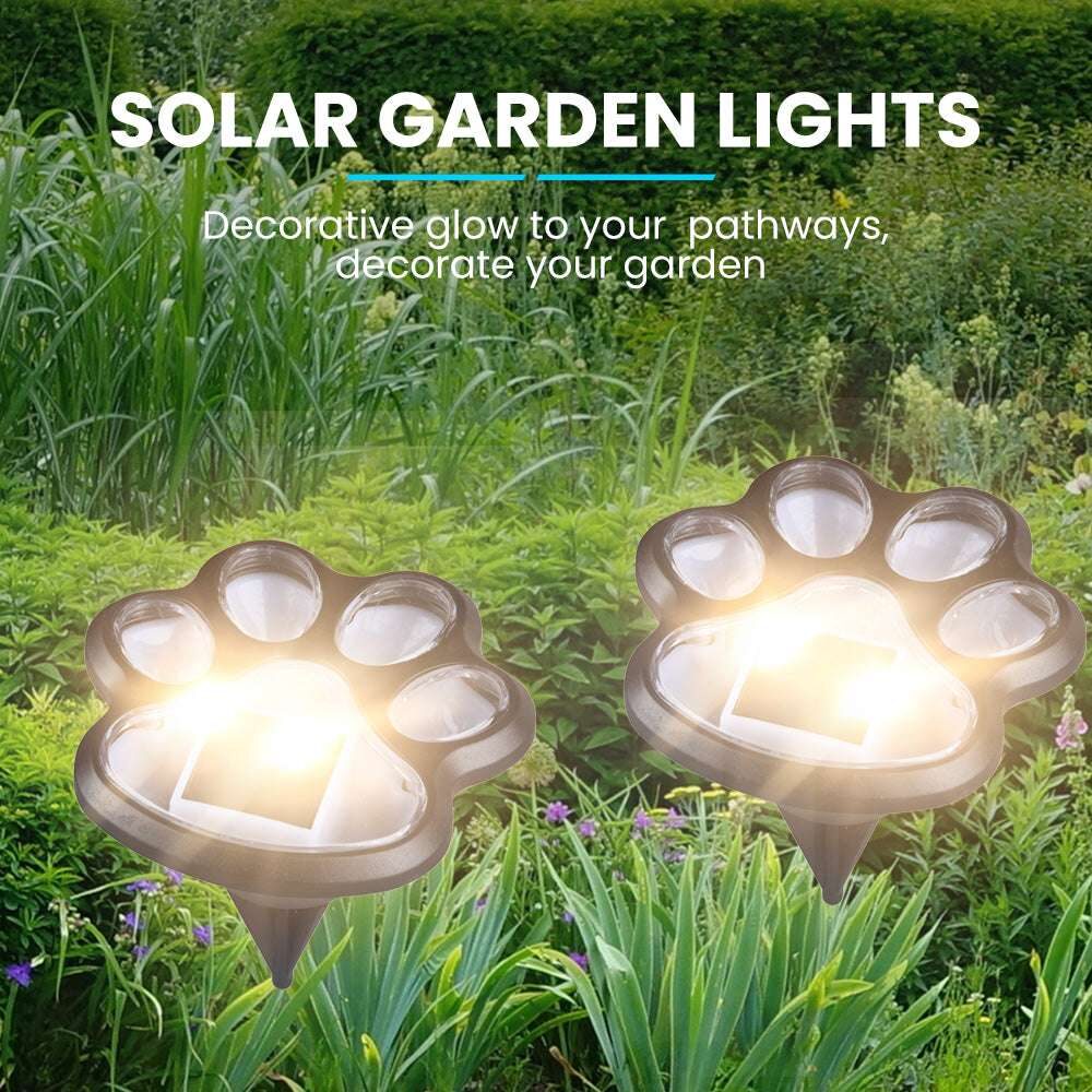 NEKEPY Solar Paw Lights Outdoor Waterproof Landscape LED Light - 2 Pack - Image 6
